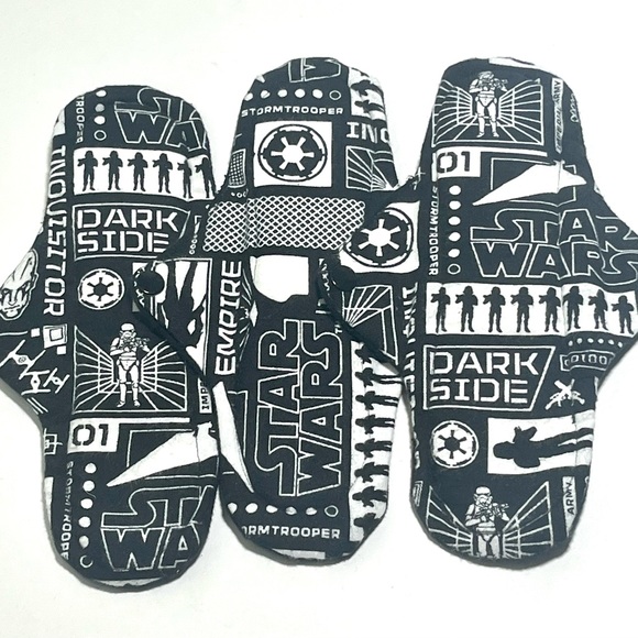 Three Heavy Zorb Period Pad Star Wars flannel menstruation pads by ClothPadLand. - Picture 6 of 7